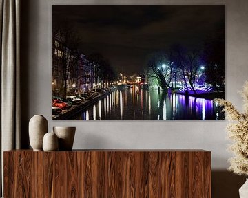 Nieuwe Herengracht bij avond van Wim Stolwerk