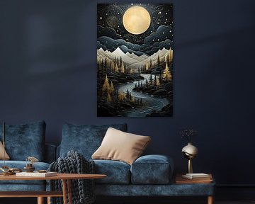 Nocturnale Berggezichten van Art Lovers