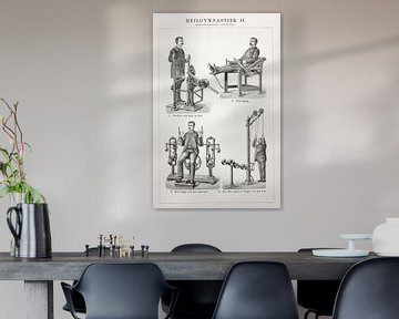 Vintage engraving Heilgymnastiek II by Studio Wunderkammer