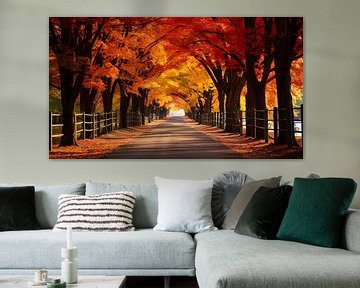 Herfstkleuren in New England, Indian Summer van Jan Bechtum