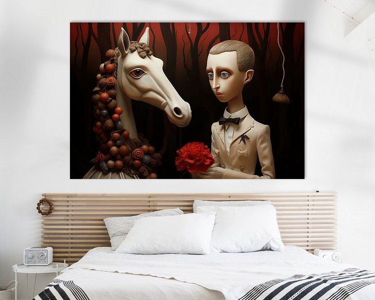 Voorbeeld van het werk in een kamer