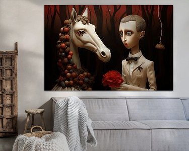 Voorbeeld van het werk in een kamer