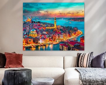 Istanbul mit Sonnenuntergang von Mustafa Kurnaz