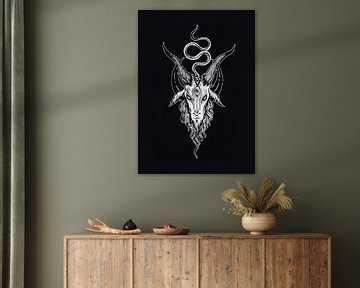 goat head with snake in brain by Muhammad Yunus