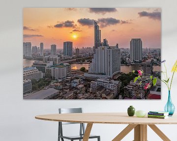 In the haze of the Bangkok metropolis by FineArt Panorama Fotografie Hans Altenkirch