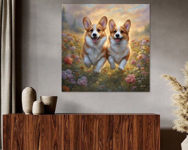 Voorbeeld van het werk in een kamer