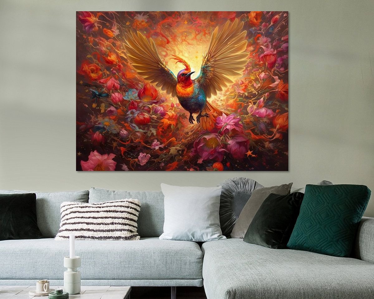 Voorbeeld van het werk in een kamer