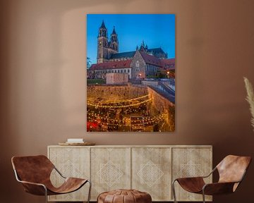 Magdeburg - Kerstmarkt bij de  van t.ART
