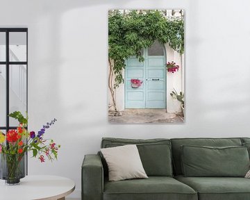 Blauwe botanische deur van Photolovers reisfotografie