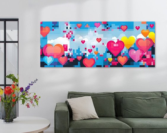 Voorbeeld van het werk in een kamer