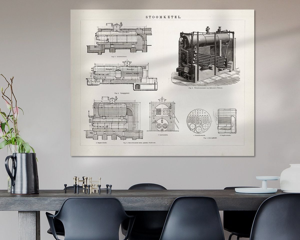 Voorbeeld van het werk in een kamer