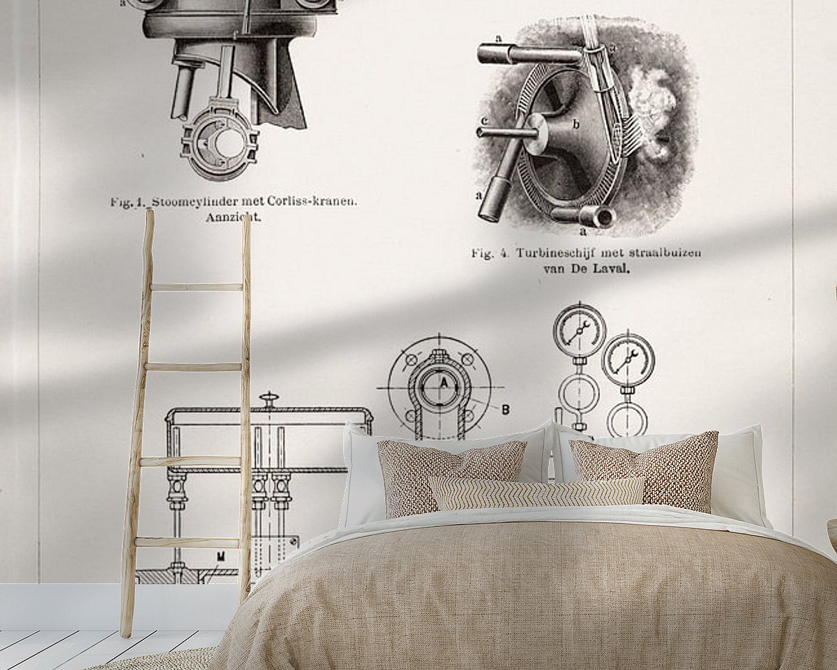 Voorbeeld van het werk in een kamer
