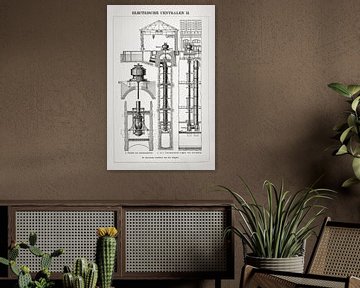 Vintage engraving Power plants II by Studio Wunderkammer