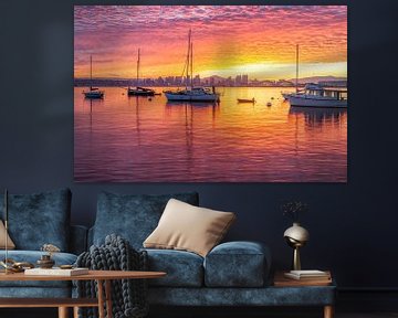 Een betere zonsopgang? Haven van San Diego van Joseph S Giacalone Photography
