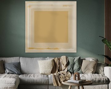 Geel vierkant. Minimalistische moderne abstracte geometrische kunst in pasteltinten.