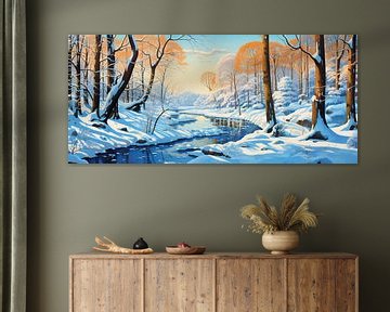 Winter Sneeuw van Blikvanger Schilderijen