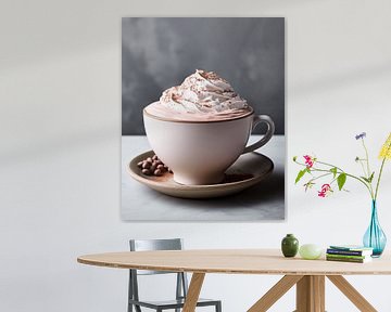 Chocolat chaud avec crème fouettée sur Studio Allee