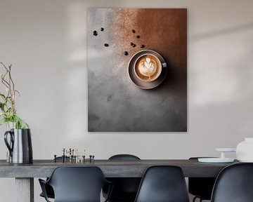 Minimalistisch kopje koffie, barista stijl van Studio Allee