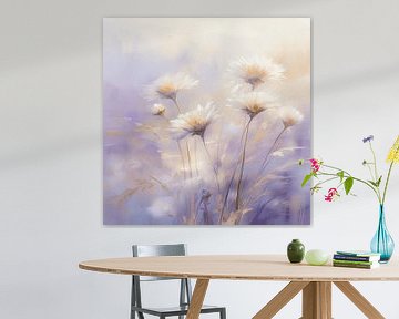 Painting of Softness: Flowers in Soft Embrace by Karina Brouwer