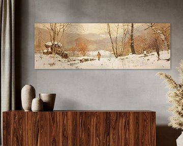 Eenzame Winterscène | Winterlandschap Kunst van Blikvanger Schilderijen