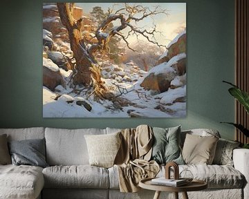 Winter Landscape Tree by Blikvanger Schilderijen