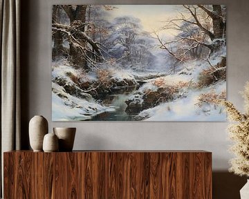 Kalme Winter Ochtend | Winterlandschap Kunst van Blikvanger Schilderijen