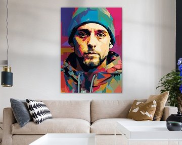 Eminem Legende Pop-art van Qreative