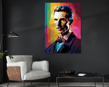 Nikola Tesla Legende Pop-art van Qreative