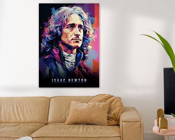 Isaac Newton Legende Pop-art van Qreative