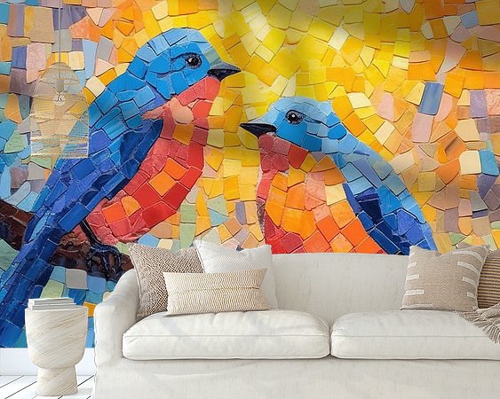 Voorbeeld van het werk in een kamer