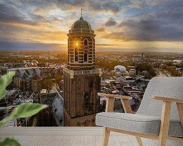 Zwolle wintertime aerial view during sunrise by Sjoerd van der Wal Photography