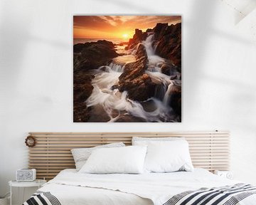 Coucher de soleil sur la mer