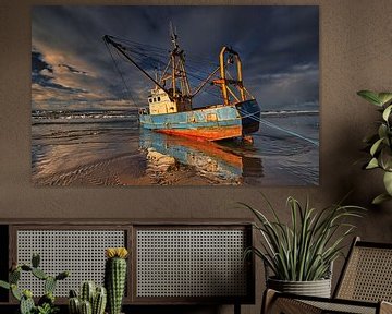 IJM22 bij vloed met reflectie van peterheinspictures