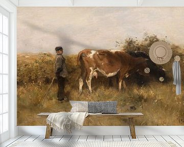 Young shepherd with cows, Anton Mauve
