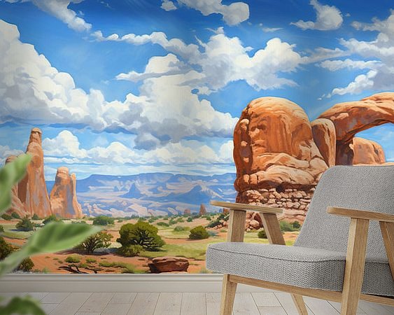 Voorbeeld van het werk in een kamer