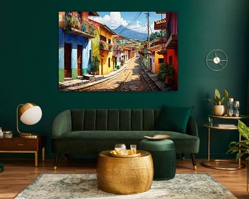 Zicht op Colombia van Abstract Schilderij