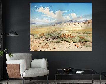 Mongolie Nature sur Peinture Abstraite