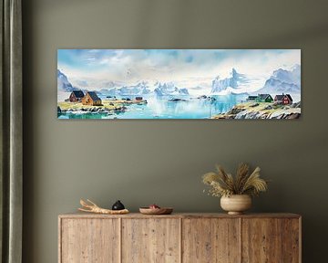 Groenland Natuur van Abstract Schilderij