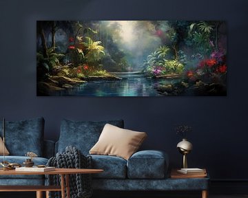 Peinture de la forêt tropicale sur Peinture Abstraite