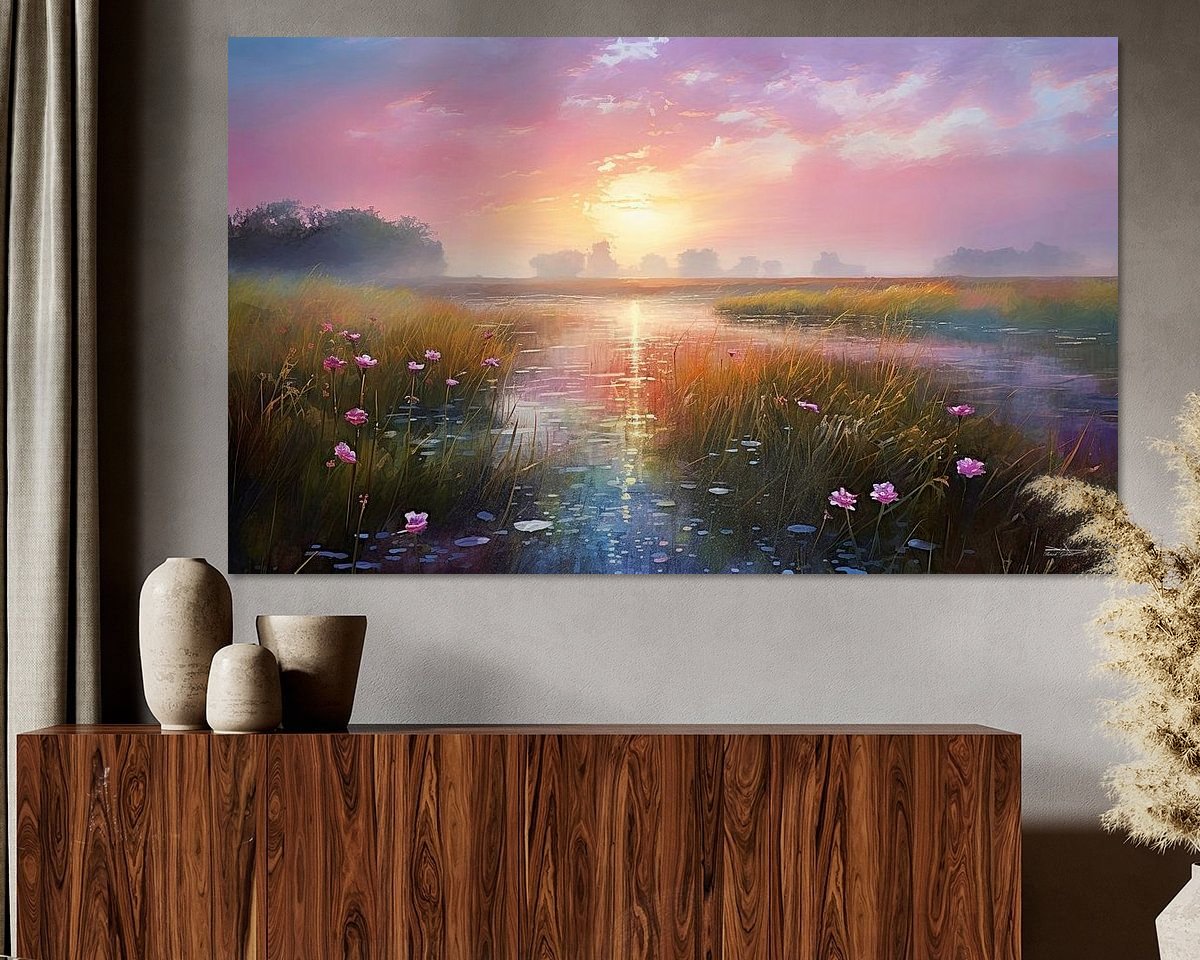Voorbeeld van het werk in een kamer