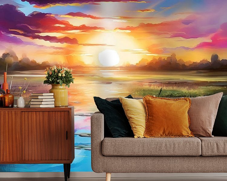 Voorbeeld van het werk in een kamer