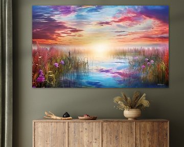 paysage aux couleurs douces sur Gelissen Artworks