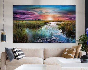 paysage aux couleurs douces sur Gelissen Artworks