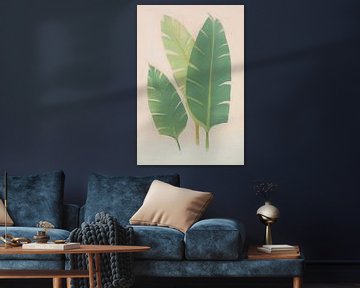 Pastel palm leaves by Whale & Sons
