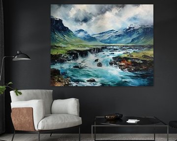 Peindre l'Islande sur Peinture Abstraite