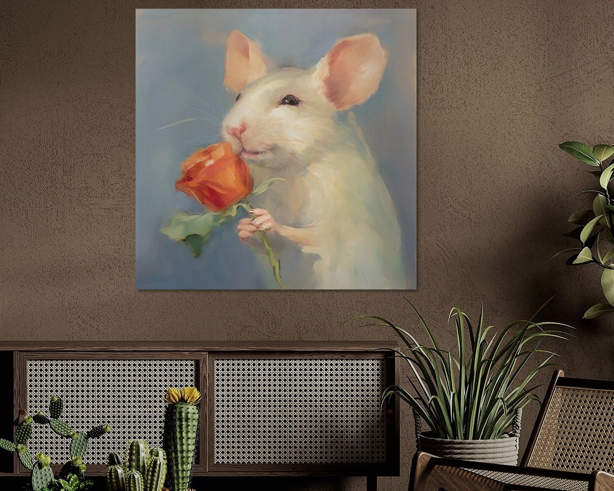 Voorbeeld van het werk in een kamer