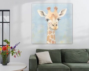 Portret van een Giraffe van Whale & Sons