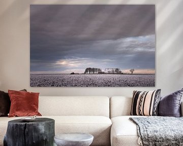 L'hiver en couleurs pastel, Noordpolder, Groningen sur Bo Scheeringa Photography