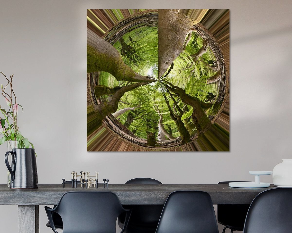 Voorbeeld van het werk in een kamer