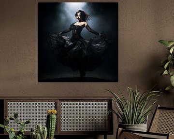 Lichtspel in de Duisternis: Een Flamencoballet van Passie van Karina Brouwer